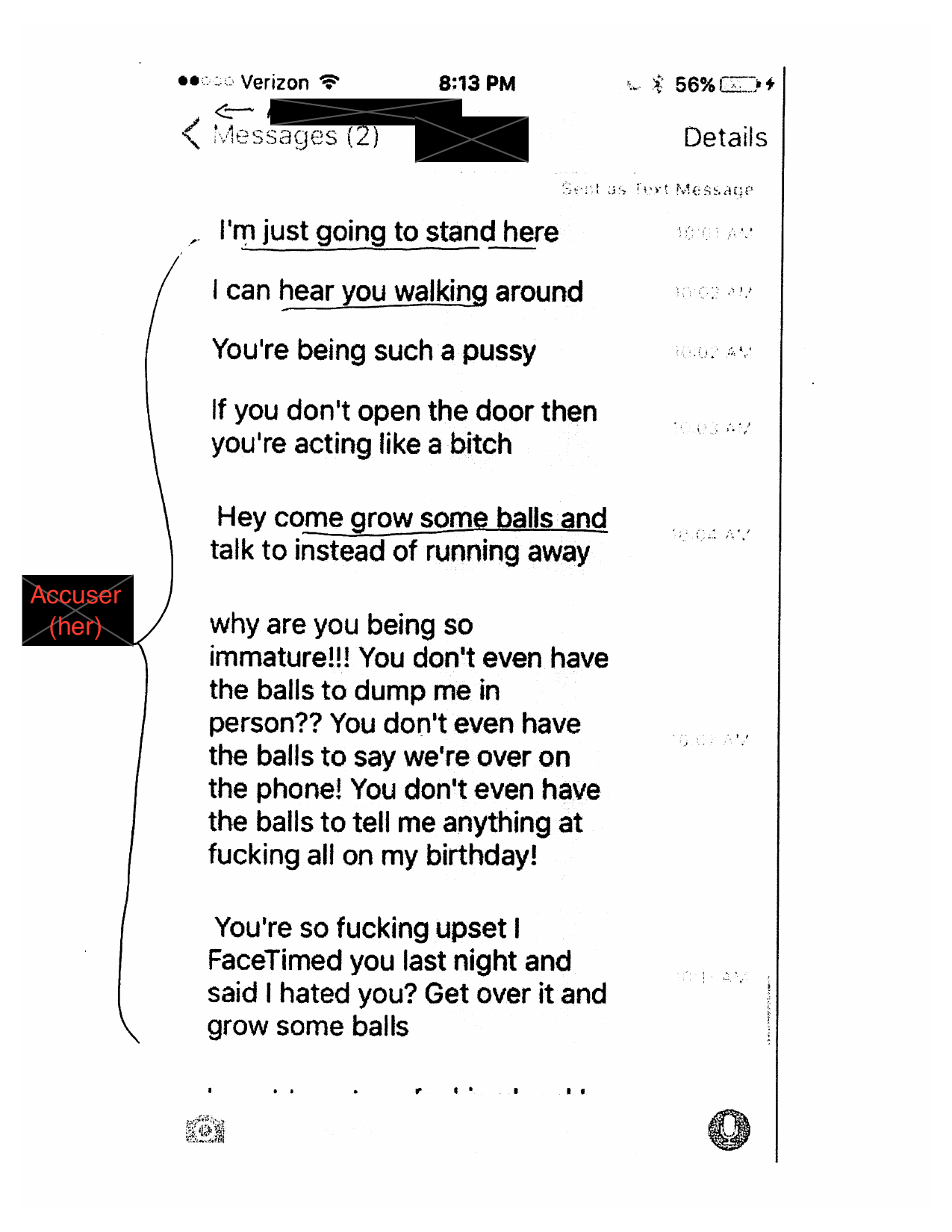 Contemporaneous text communication exhibit, page 2
